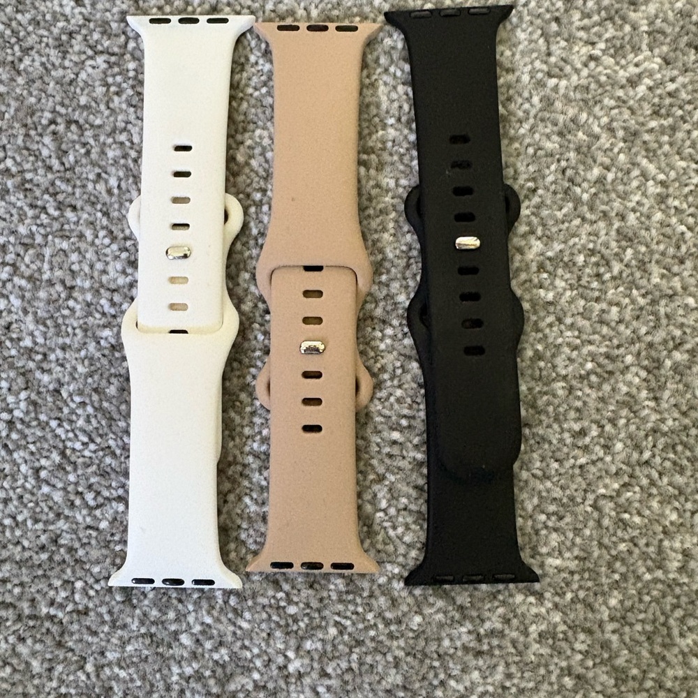 Smartwatch Band Set - White, Tan, and Black